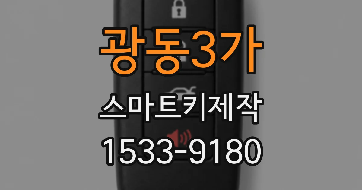 광동3가 스마트키제작