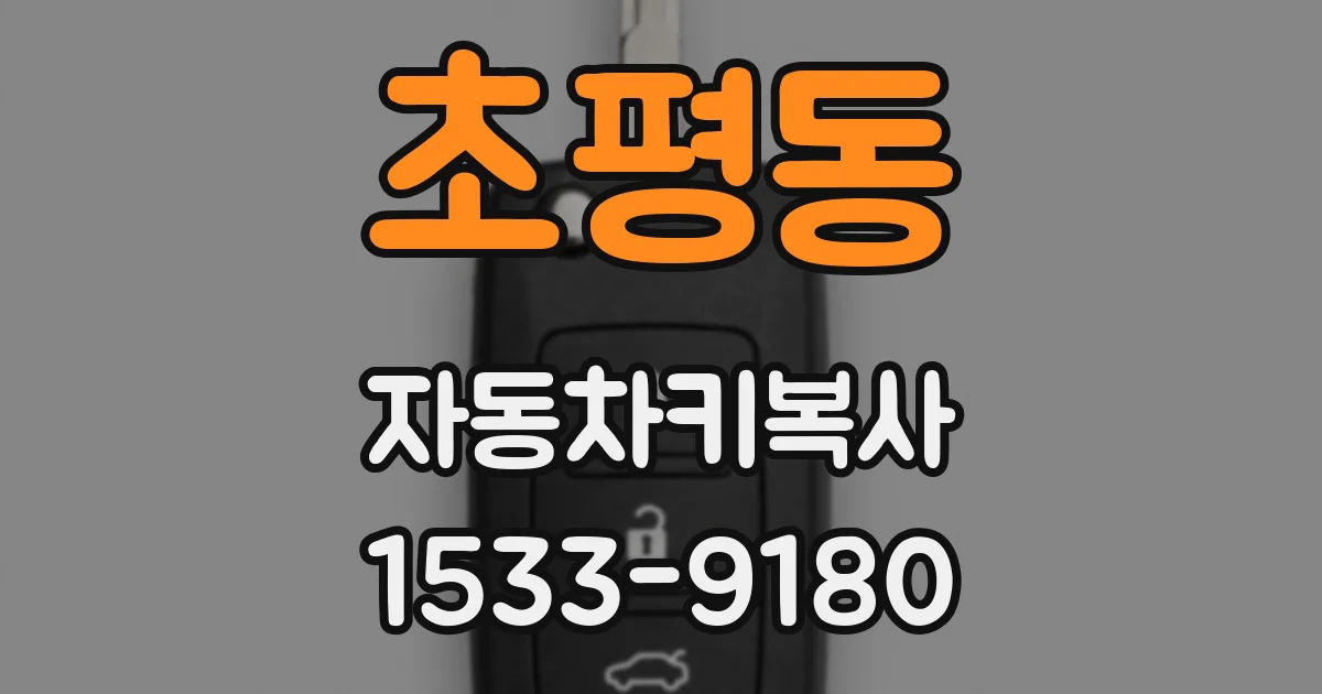 초평동 자동차키복사