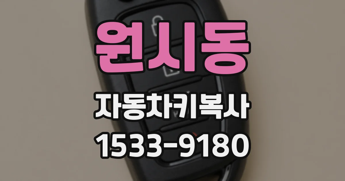 원시동 자동차키복사