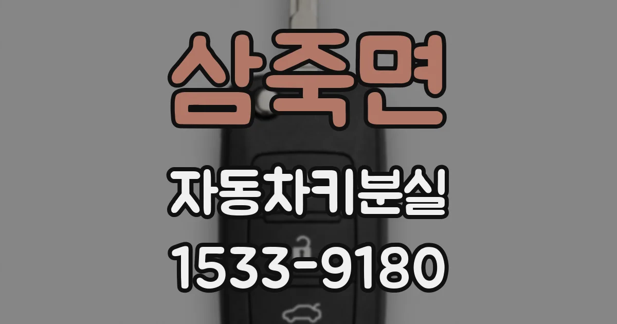 삼죽면 자동차키분실