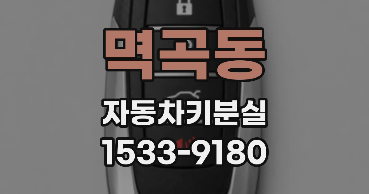 멱곡동 자동차키분실