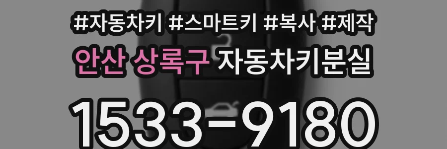 안산 상록구 자동차키분실