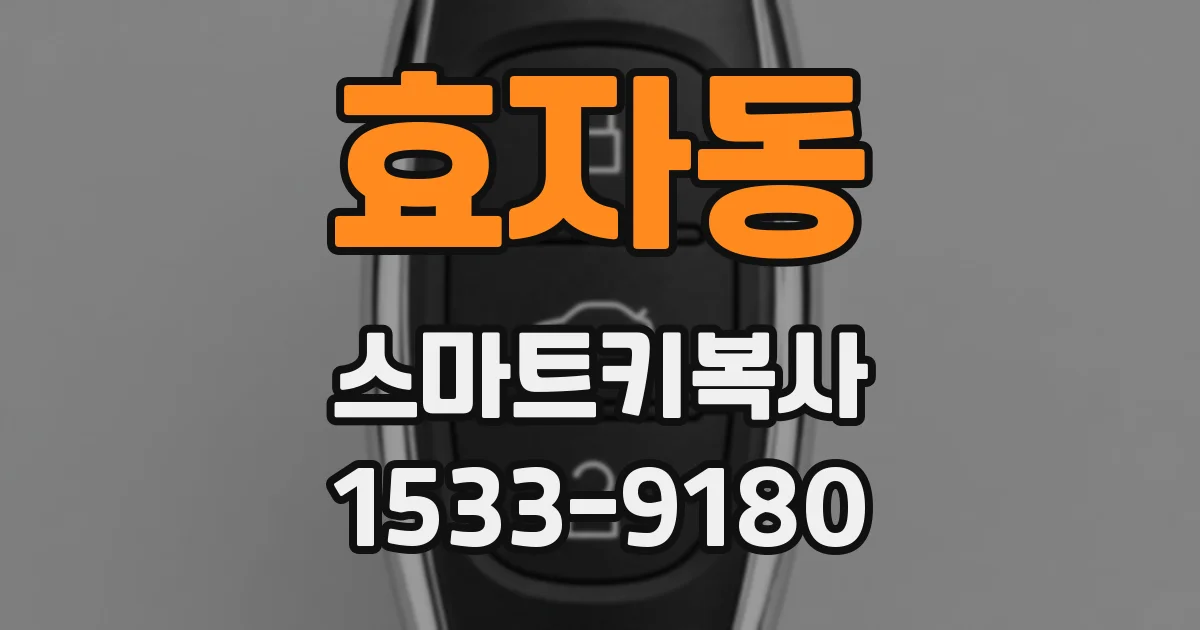 효자동 스마트키복사