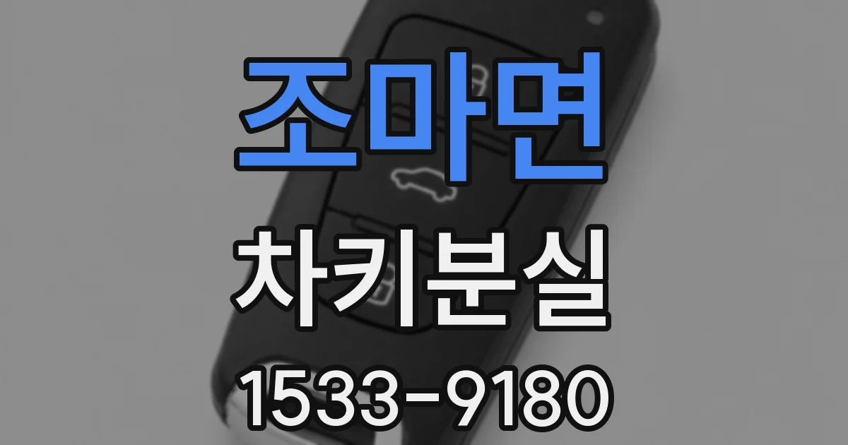 조마면 차키분실
