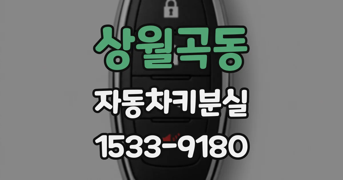 상월곡동 자동차키분실