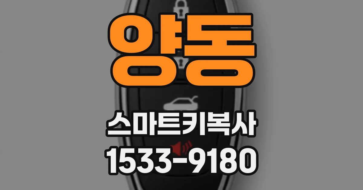 양동 스마트키복사