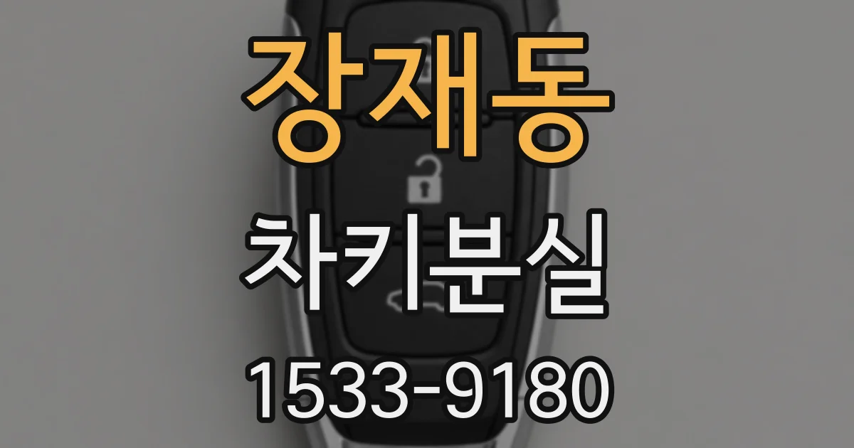 장재동 차키분실