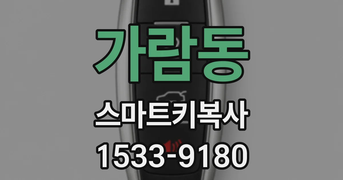 가람동 스마트키복사