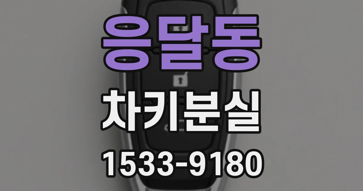 응달동 차키분실