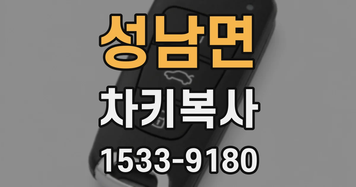 성남면 차키복사