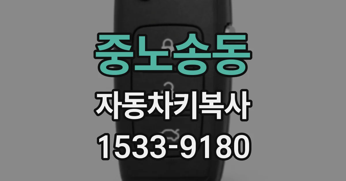 중노송동 자동차키복사