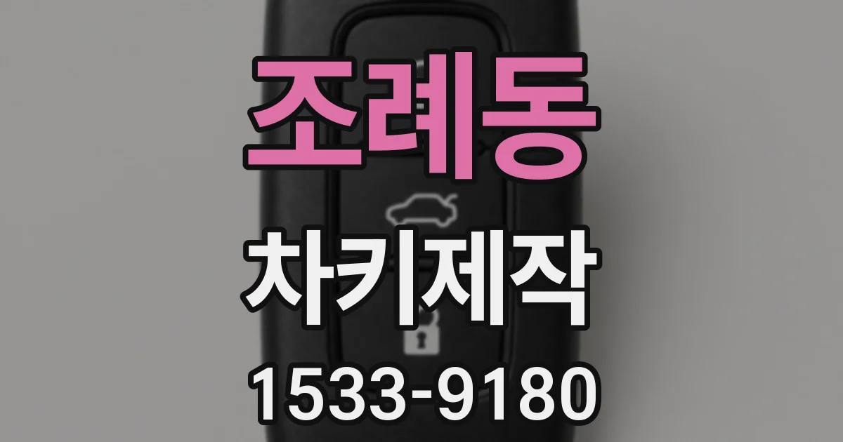 조례동 차키제작