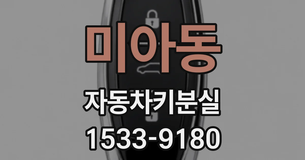 미아동 자동차키분실