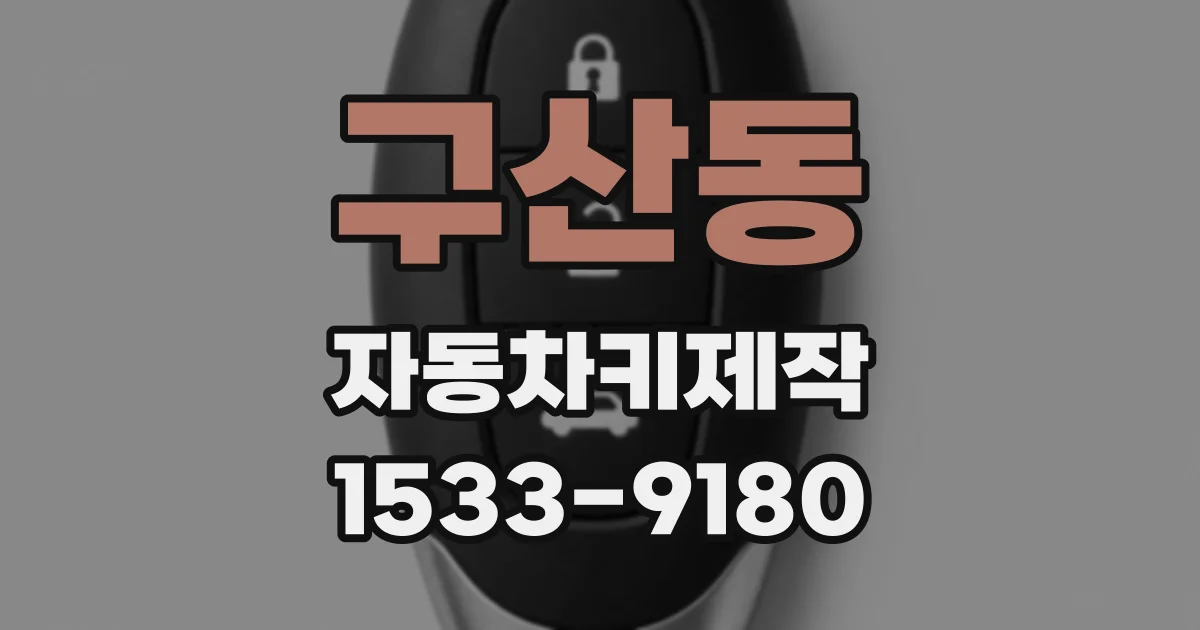 구산동 자동차키제작