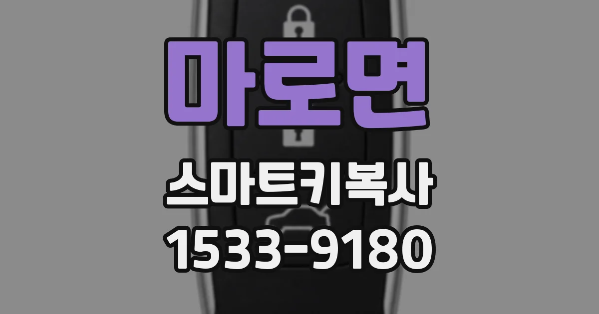 마로면 스마트키복사