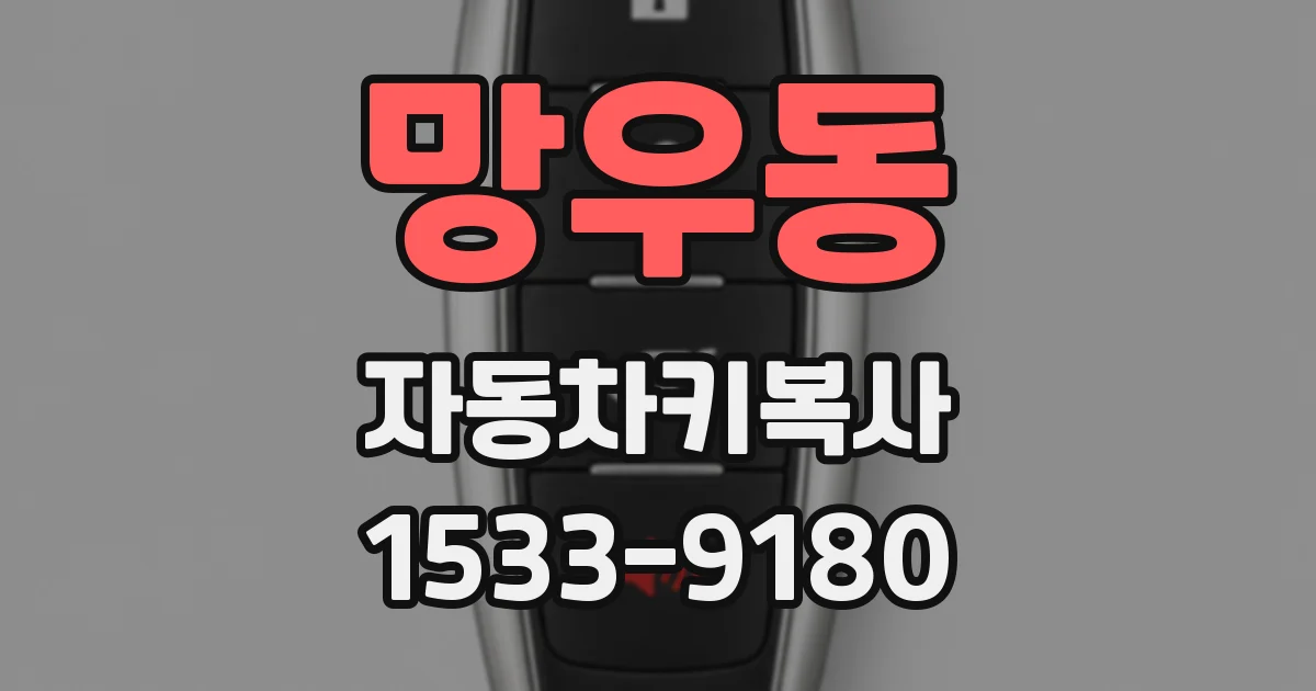 망우동 자동차키복사