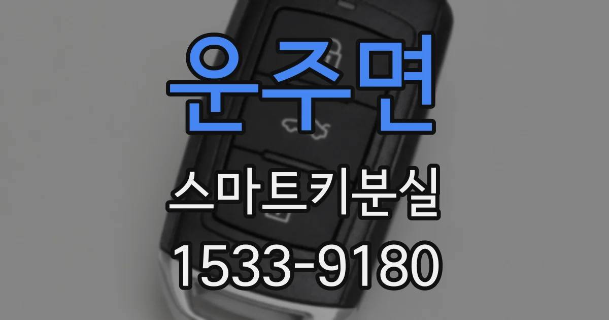 운주면 스마트키분실