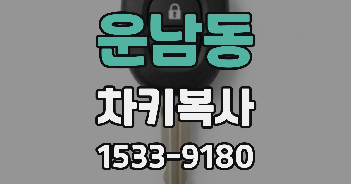 운남동 차키복사