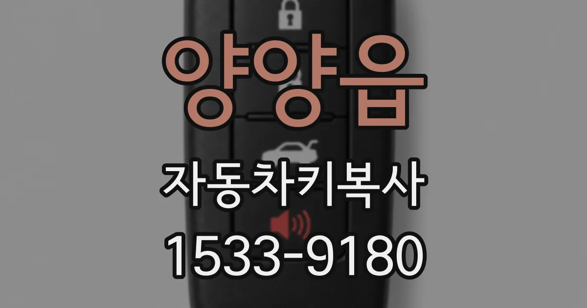 양양읍 자동차키복사