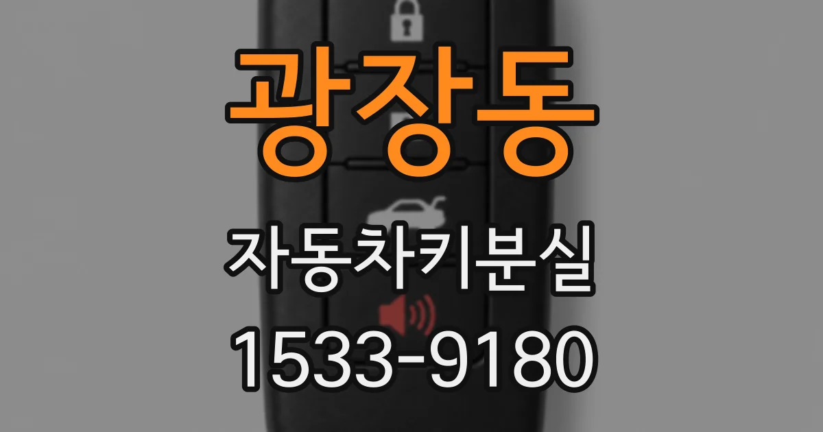 광장동 자동차키분실