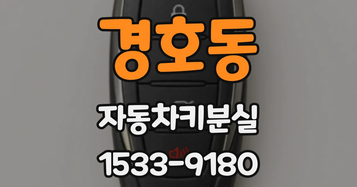 경호동 자동차키분실