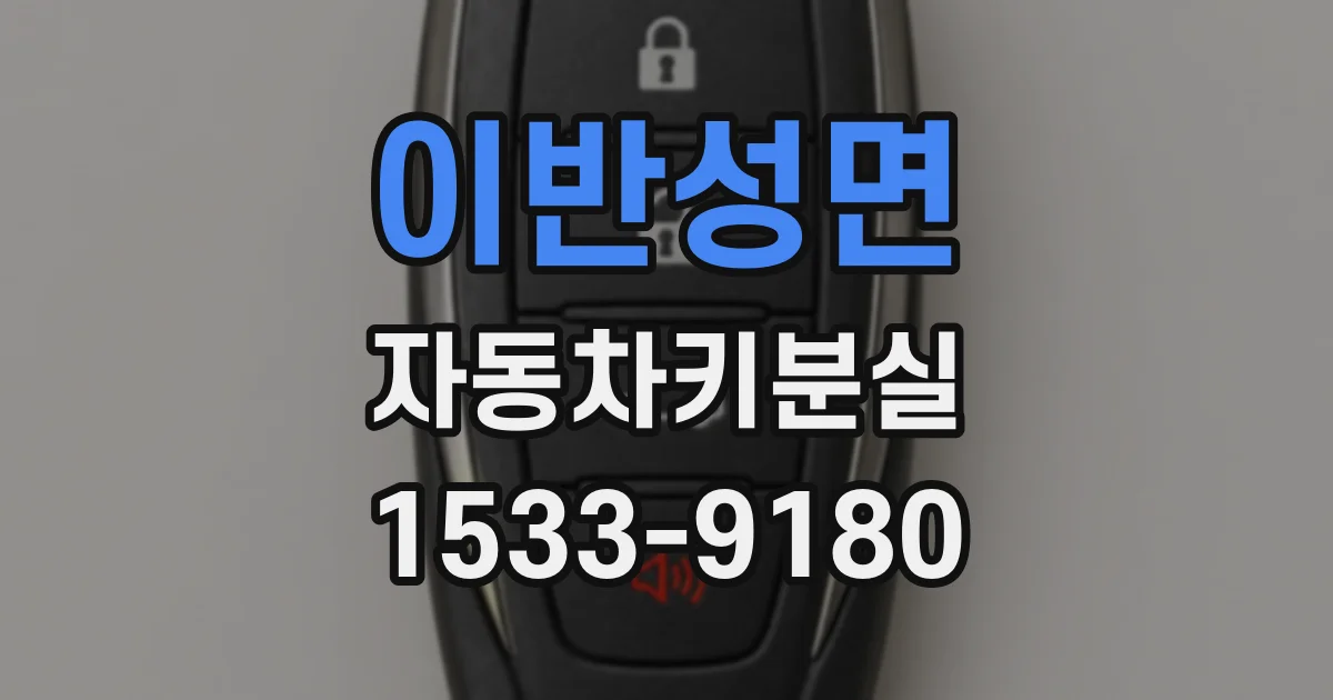이반성면 자동차키분실