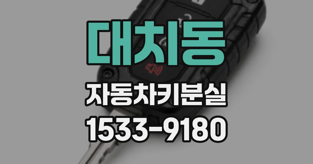 대치동 자동차키분실