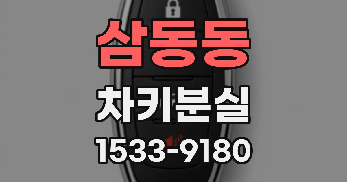 삼동동 차키분실