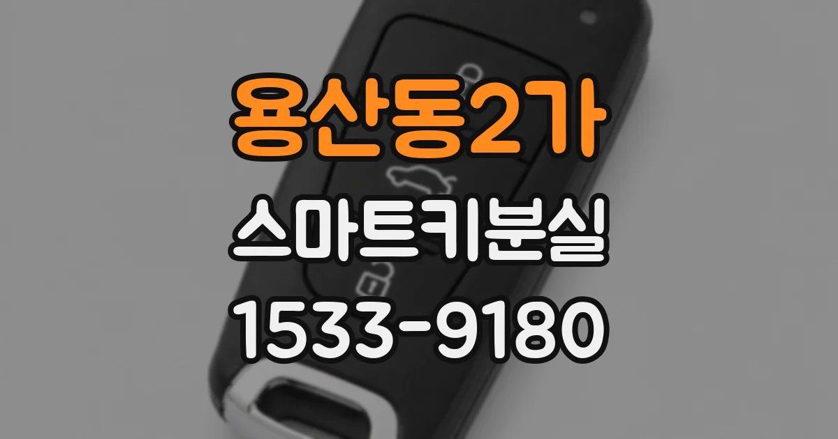 용산동2가 스마트키분실