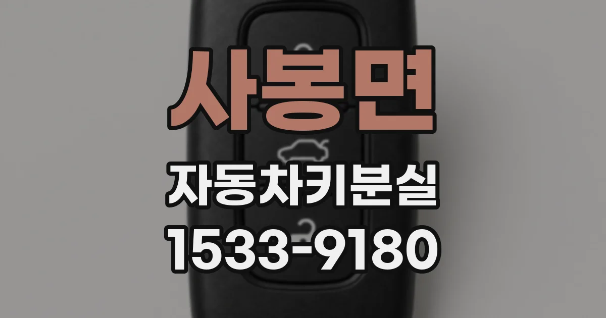 사봉면 자동차키분실