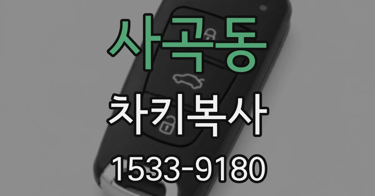 사곡동 차키복사