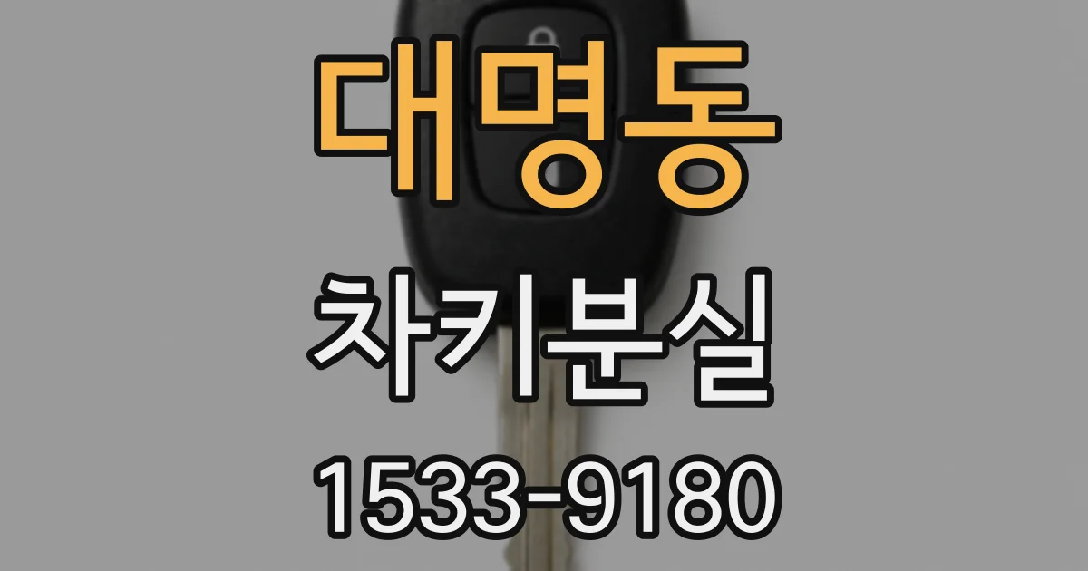 대명동 차키분실