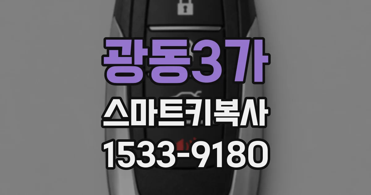 광동3가 스마트키복사