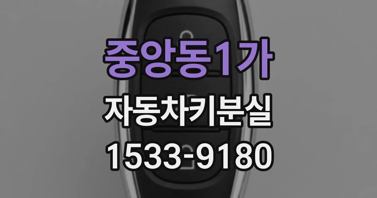 중앙동1가 자동차키분실