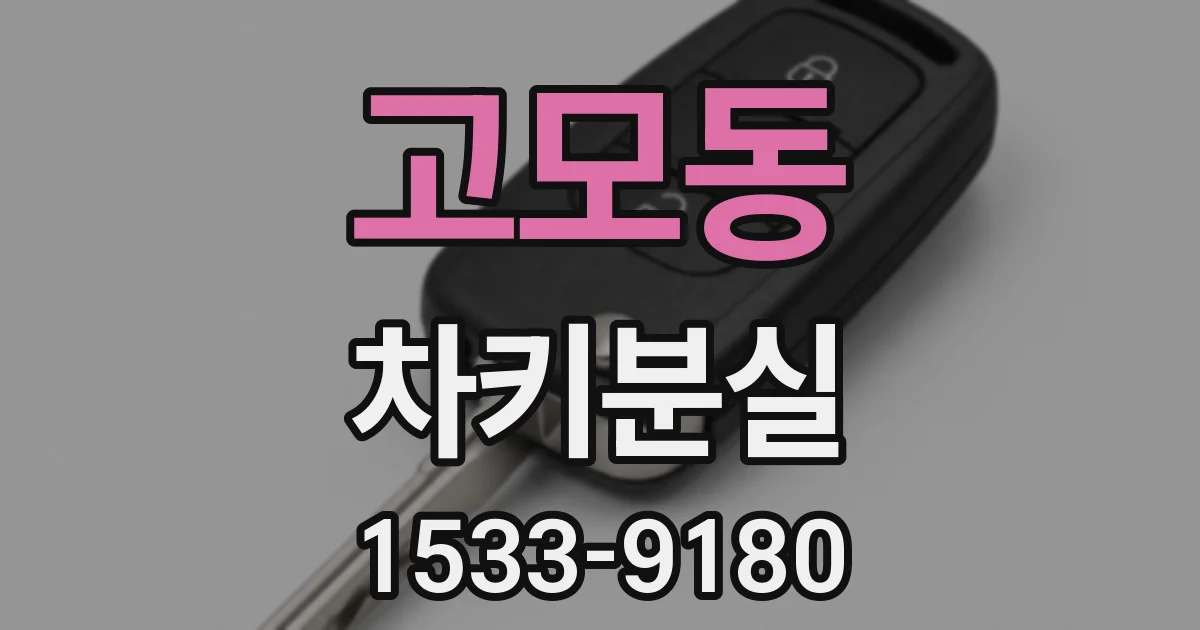 고모동 차키분실