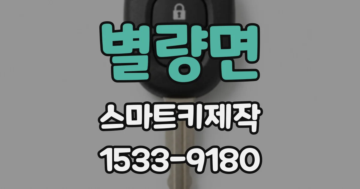 별량면 스마트키제작