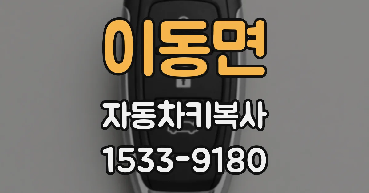 이동면 자동차키복사