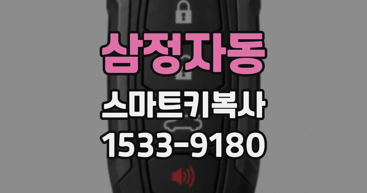삼정자동 스마트키복사