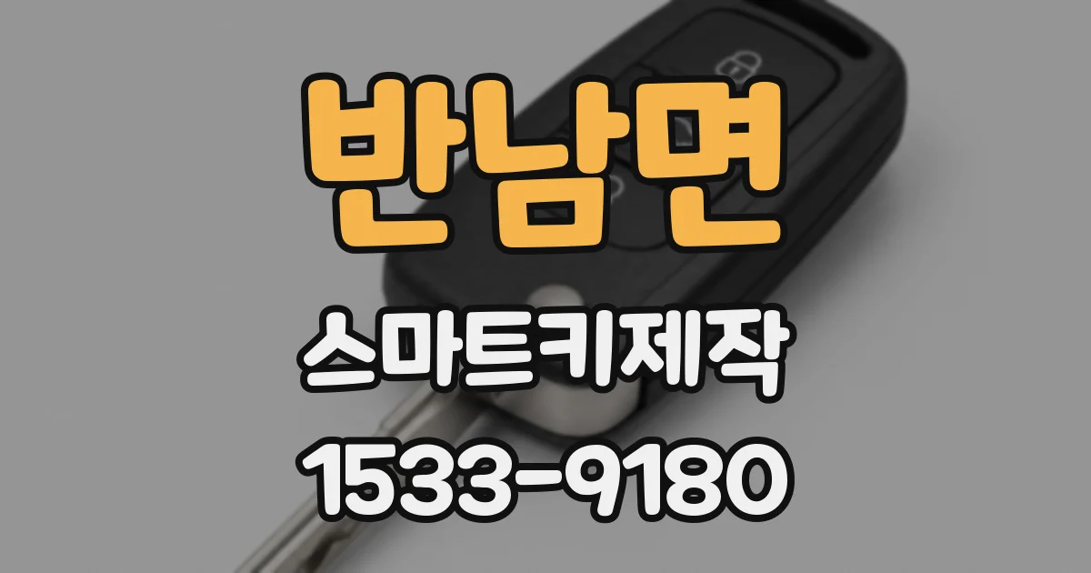 반남면 스마트키제작