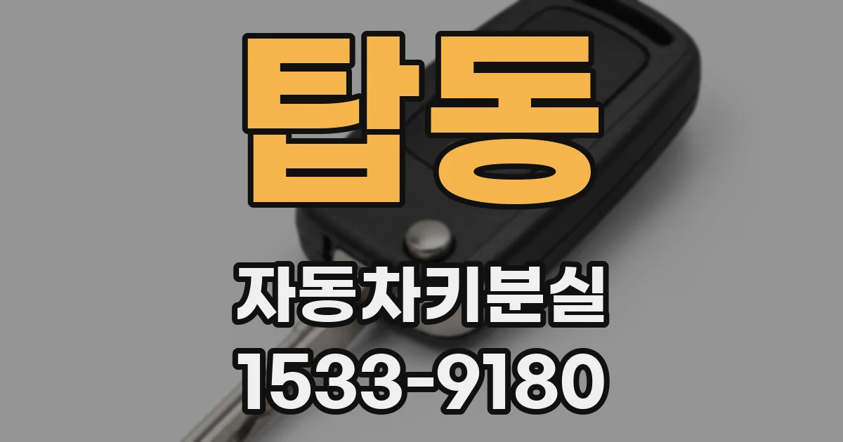 탑동 자동차키분실