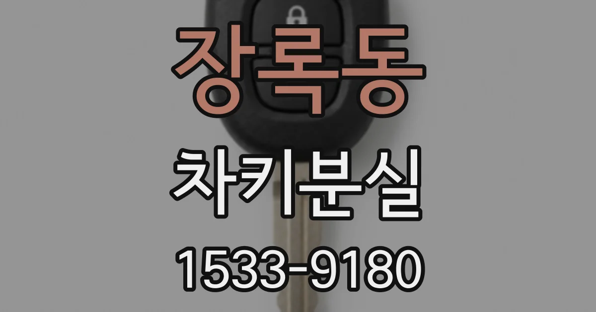 장록동 차키분실