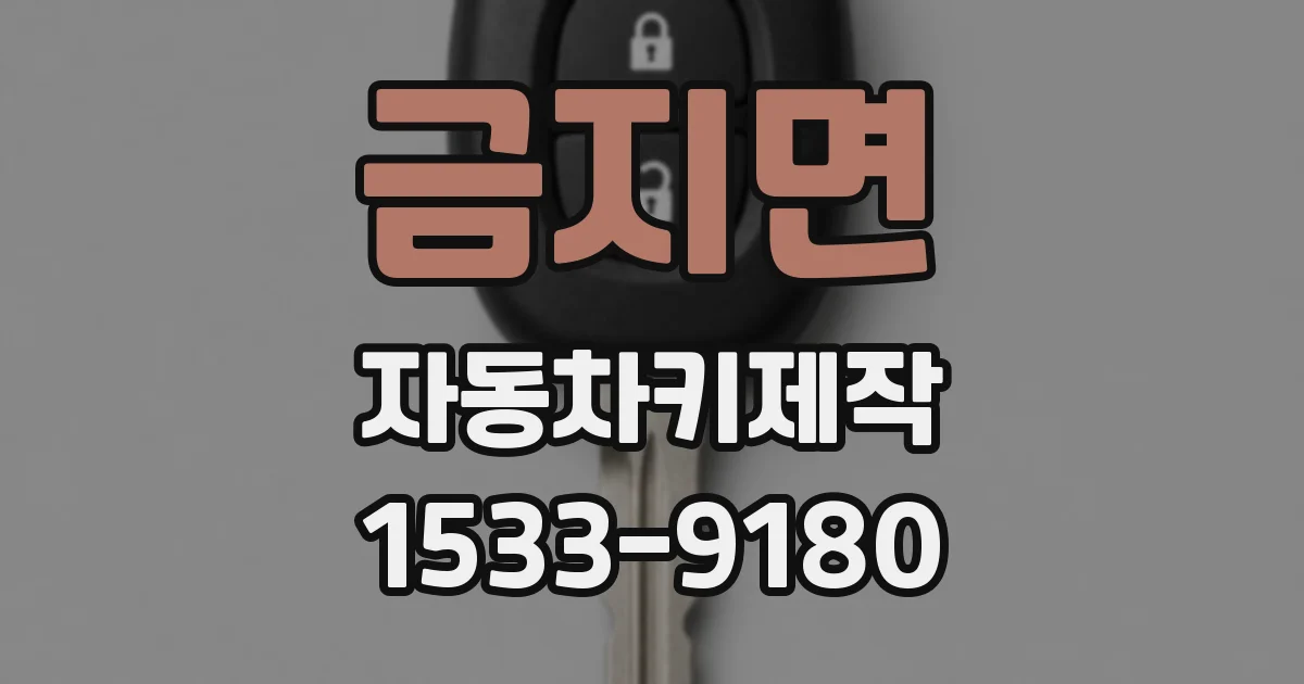 금지면 자동차키제작