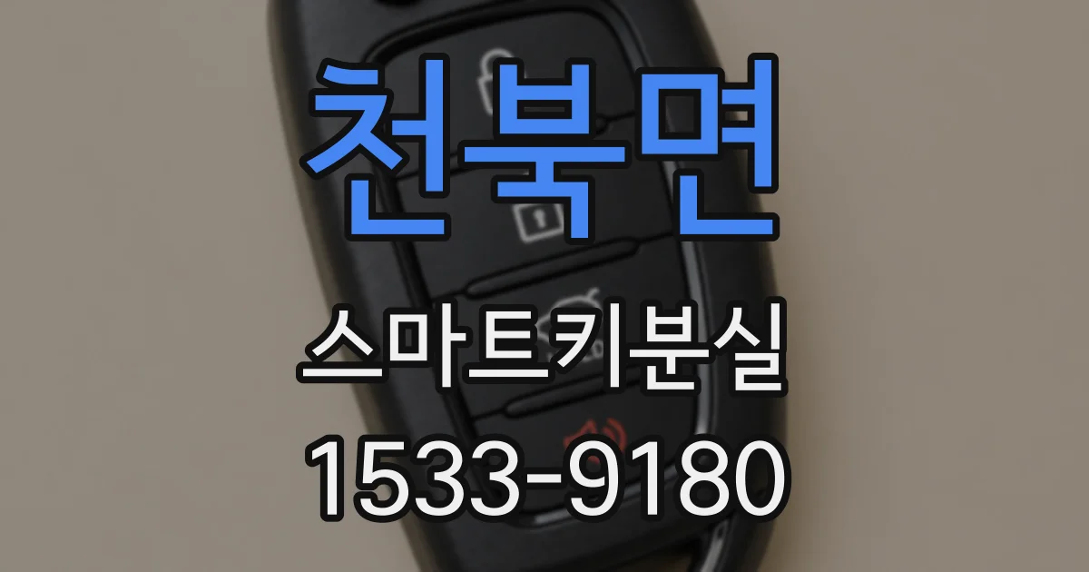 천북면 스마트키분실