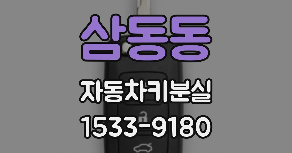 삼동동 자동차키분실