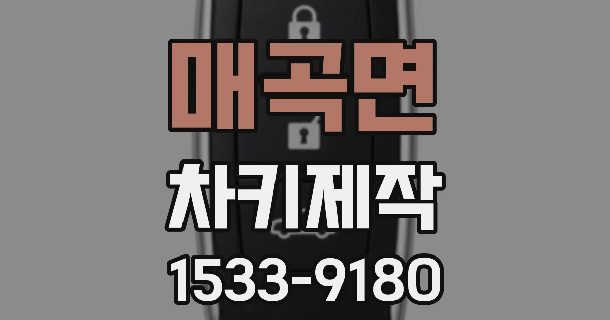 매곡면 차키제작