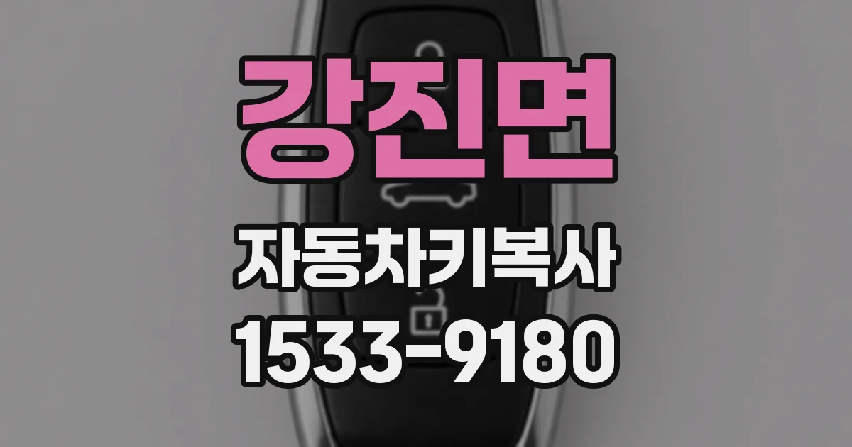 강진면 자동차키복사