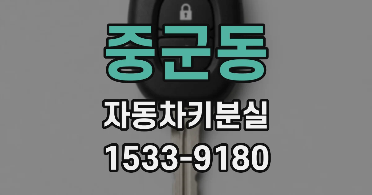 중군동 자동차키분실