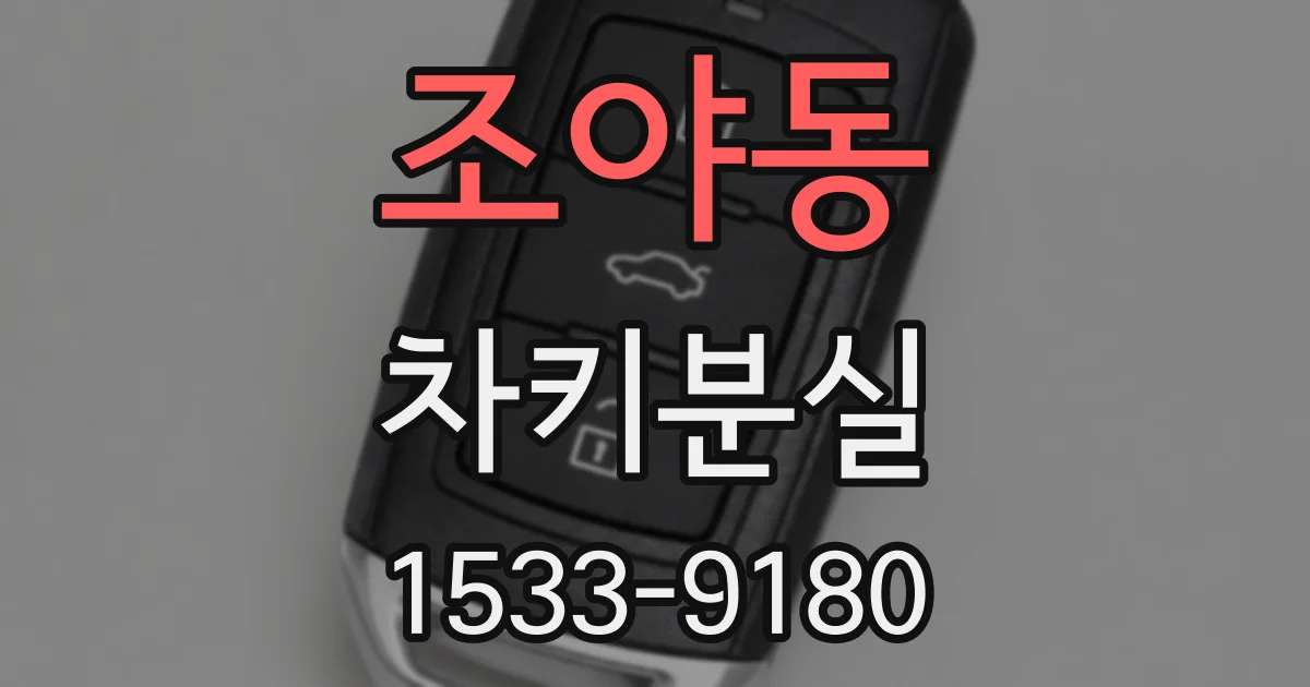 조야동 차키분실