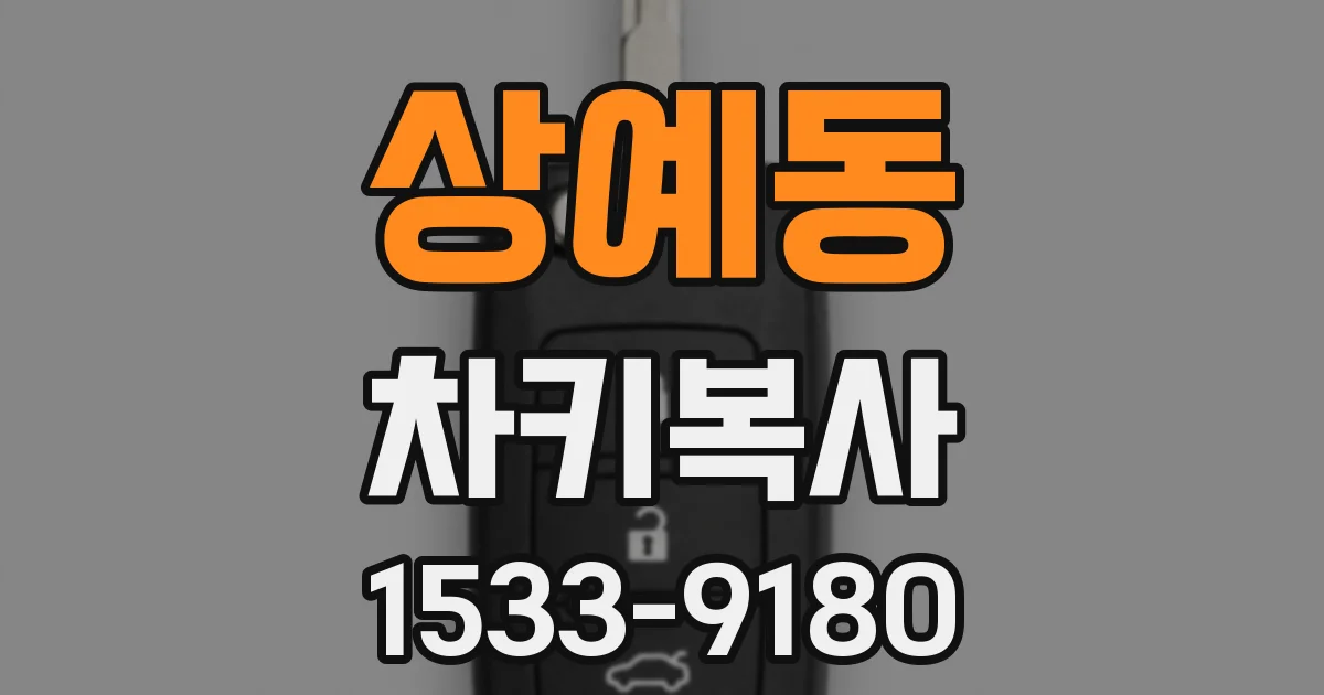 상예동 차키복사