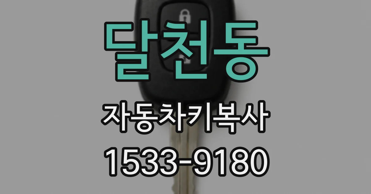 달천동 자동차키복사